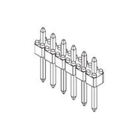 Molex Board Connector, 5 Contact(S), 1 Row(S), Male, Straight, 0.1 Inch Pitch, Solder Terminal, Black 901200925